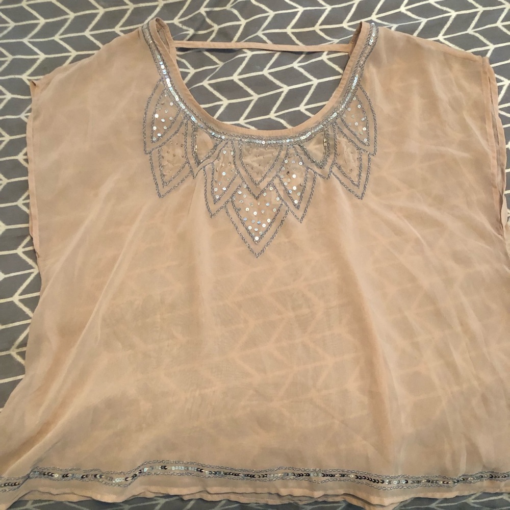 Sheer sequined top